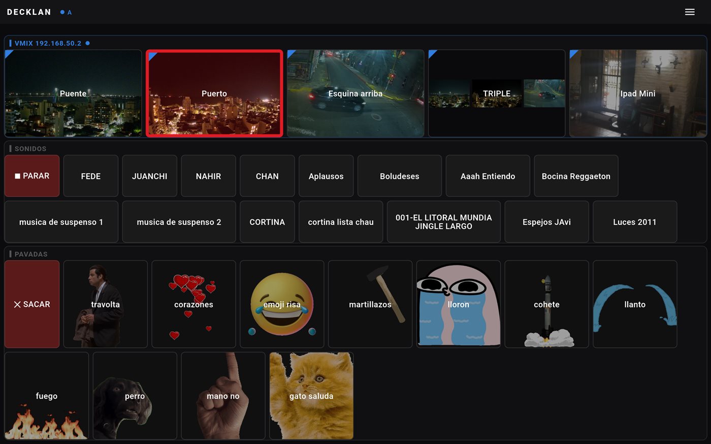 Operando al aire con DeckLan