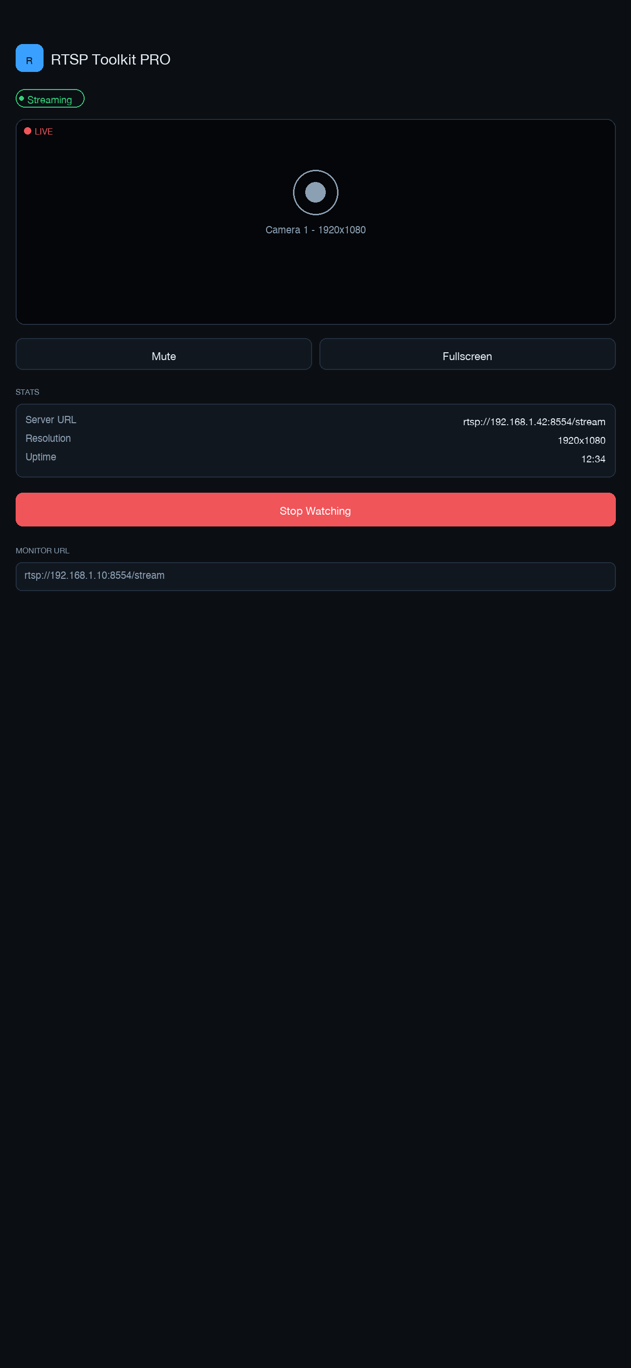 RTSP Toolkit — Monitor